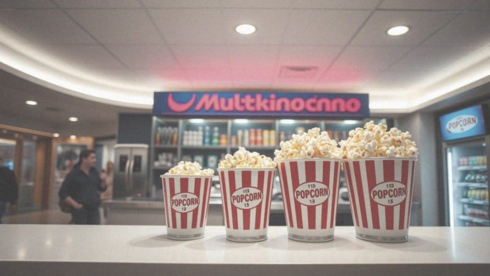 Jakie są różne rozmiary i wielkości porcji popcornu w Multikinie?