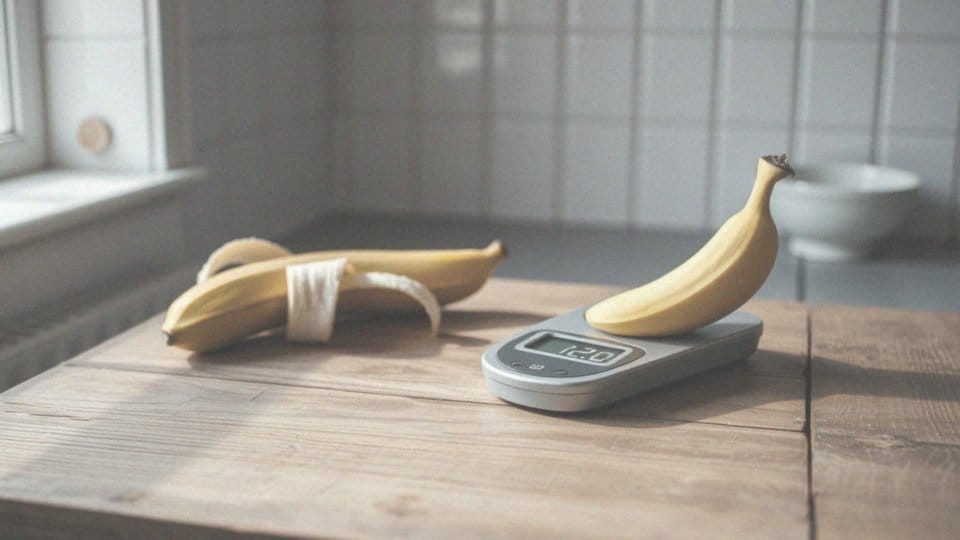 Ile waży banan bez skórki?